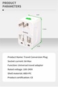 Universal Travel Adapter Type-C Multi-functional Dual USB Portable Travel Adapter