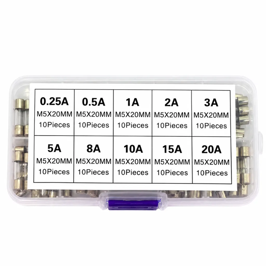 Clear Fuse Storage Box with Labeled Compartments.webp