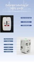 Universal Travel Adapter Type-C Multi-functional Dual USB Portable Travel Adapter