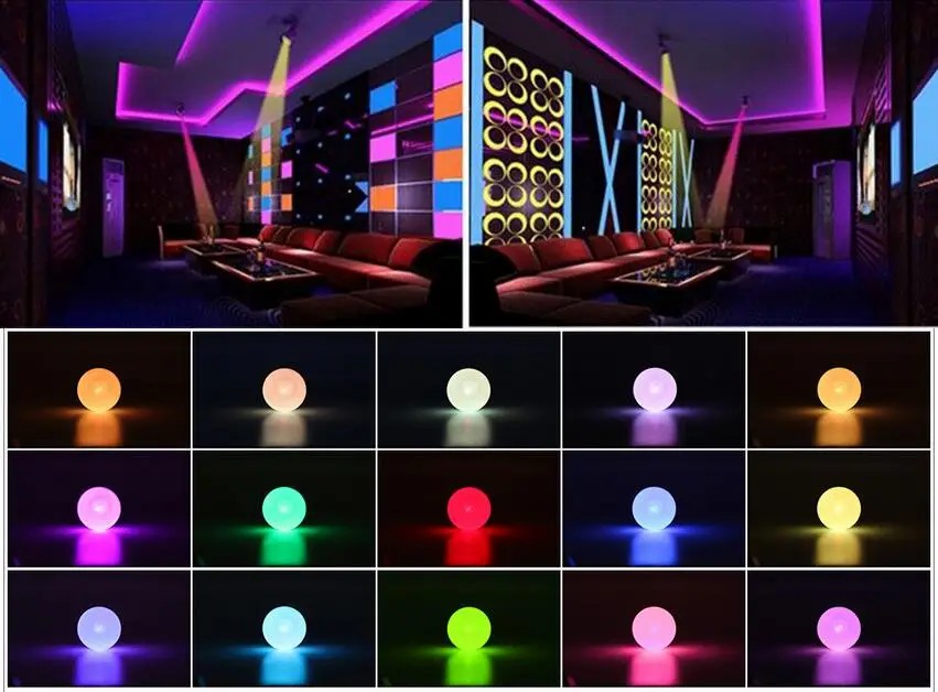 E27 RGB LED Sopt light With Remote 3W 85-265V LED RGB Bulb Light 16 Color Change lamp