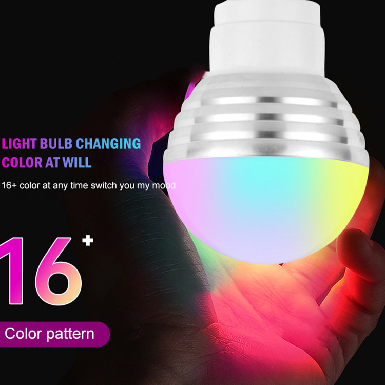 E27 RGB LED Sopt light With Remote 3W 85-265V LED RGB Bulb Light 16 Color Change lamp