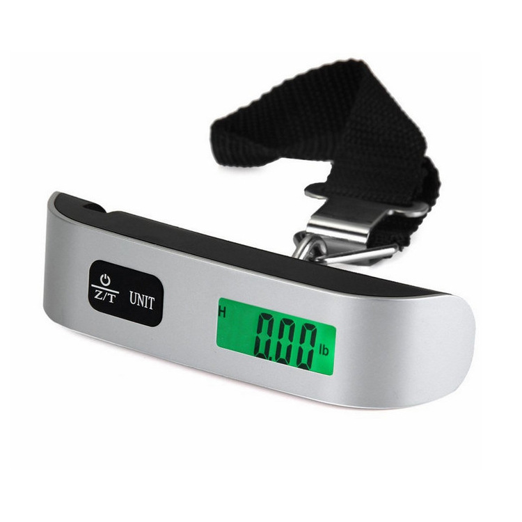 110lb/50kg Portable Scale Digital LCD Display Electronic Luggage Hanging Suitcase Travel Weighs Baggage Bag Weight Balance Tool