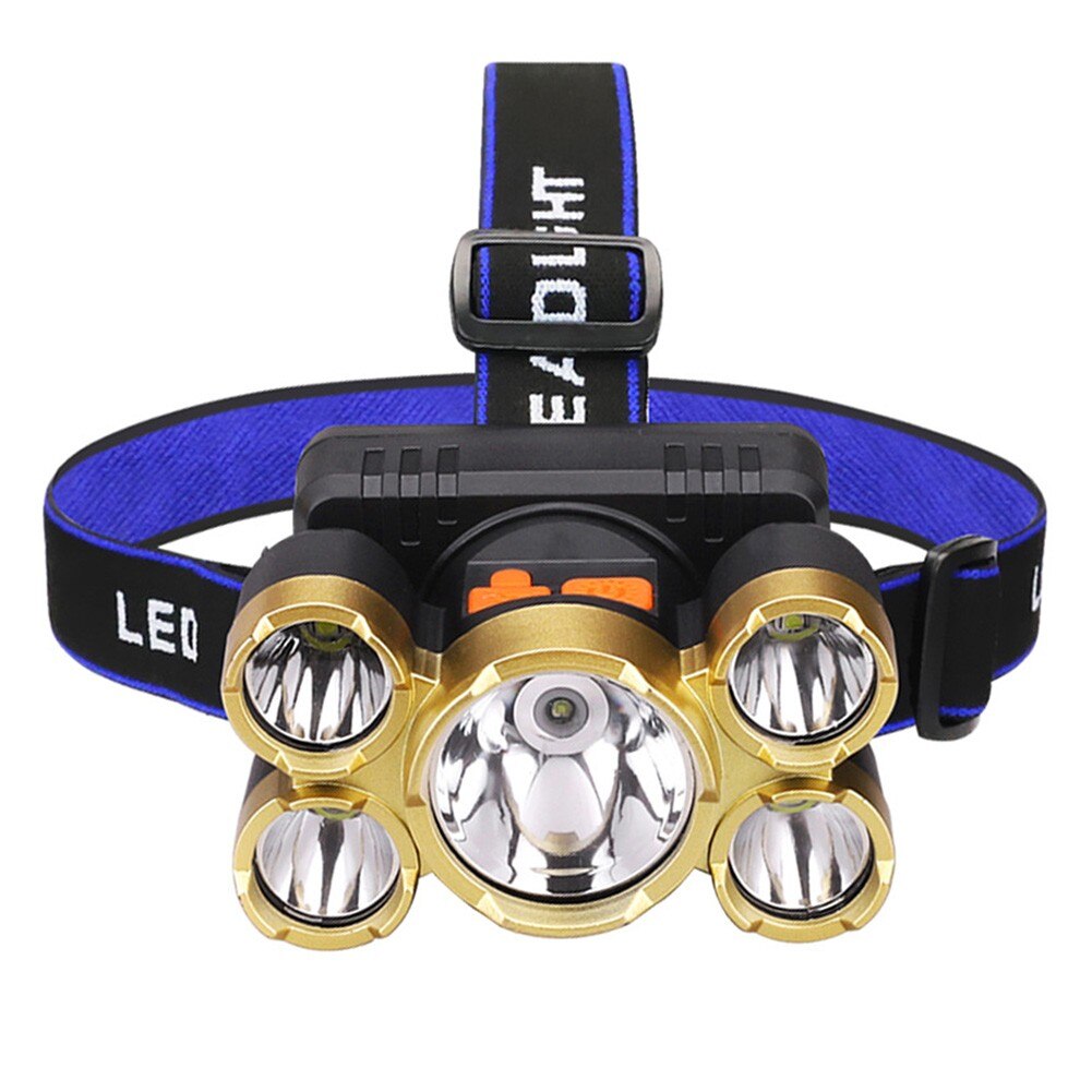 5-Head Headlight Super Bright Rechargeable headlamp