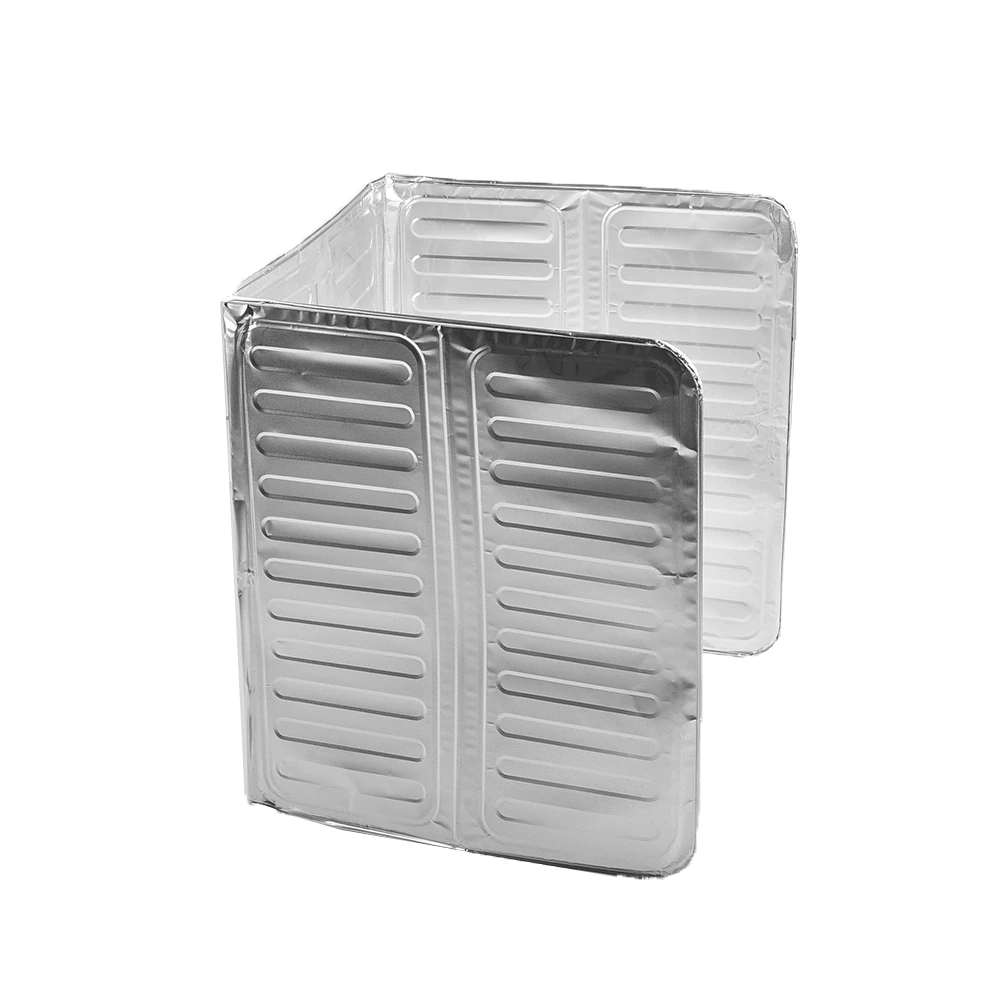 Gas Stove Protector Aluminum Foldable Oil Baffle Plate Kitchen Frying Pan Oil Splash Protection Screen Plate