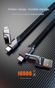 Four-in-one data cable two-to-two PD 100W fast charging cable zinc alloy braided charging cable