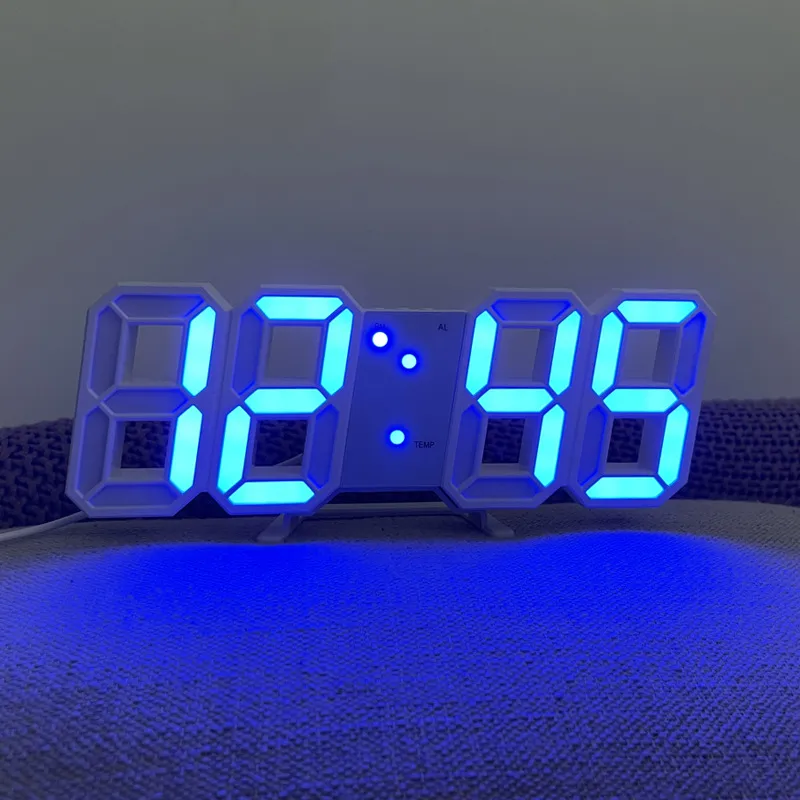 LED Digital Table Clock (Blue)