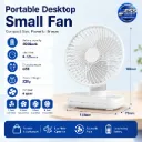 4000MAH Large Capacity Desktop Fan Home Office Silent Desk Fan New USB Charging Student Dormitory Shake Head Small Fan