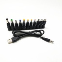 11 in 1 Universal 5V USB to DC Jack Charging Cable Power Cord with 11 Interchangeable Plugs Connectors Adapter