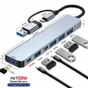 USB3.0+Type-c docking station seven-in-one USB 3.0 hub