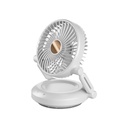 3 Speeds Adjustable Desktop Table Rechargeable Cooling Fan Mini Fan 90 Auto-Oscillating Portable Air Circulator Fan with Night Light