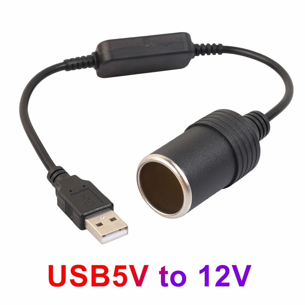 5V 2A USB To 12V Car Plug Socket