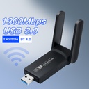 WiFi USB 3.0 Adapter 1300Mbps BT 4.2 Dual-Band 2.4GHz&5GHz Wifi Usb Network Card Wireless Receiver