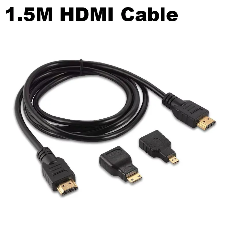 HDMI cable three-in-one mini hdmi adapter micro hdmi adapter 3IN1 high-definition Full HD HDMI cable