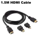 HDMI cable three-in-one mini hdmi adapter micro hdmi adapter 3IN1 high-definition Full HD HDMI cable