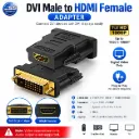 DVI TO HDMI adapter HD video conversion head DVI 24+1 male to HDMI female