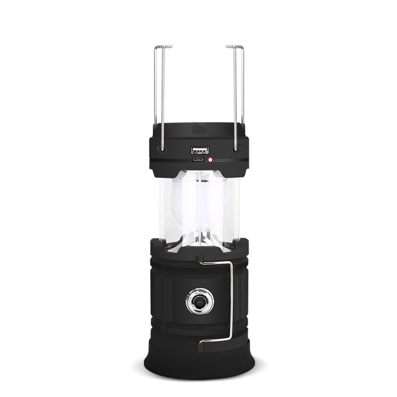 Portable Solar Charger Camping Lantern Lamp LED Outdoor Lighting Folding Camp Tent Lamp USB Rechargeable Lantern Outdoor Light