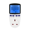 Backlight Digital Wattmeter 180V-250V Power Meter Electricity Consumption Energy Meter British Plug Household Power Metering