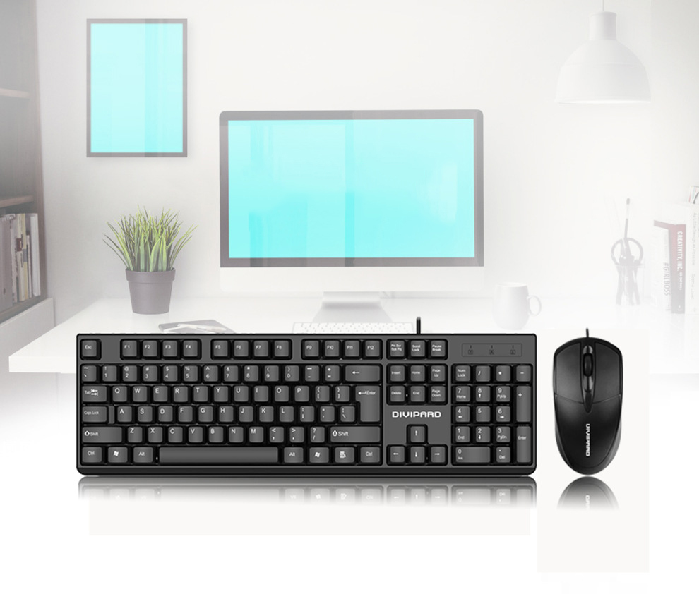 DIVIPARD MK310 wired USB keyboard and mouse combo set