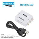 HDMI-compatible TO AV RCA CVSB L/R Video 1080P Scaler Adapter Converter Box HD Video Composite Adapter Support NTSC PAL Output