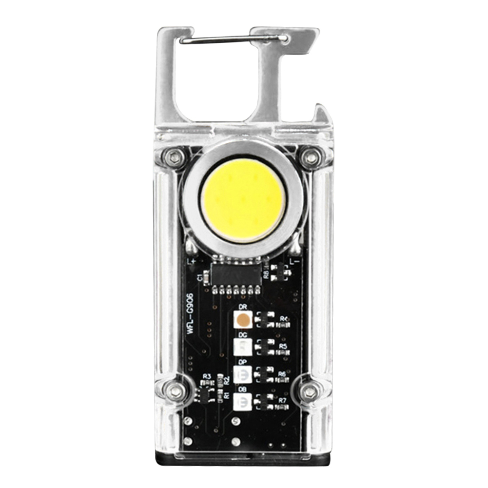 Keychain Flashlight Mini Usb Rechargeable Outdoor Waterproof Led Light Magnet Bottle Opener Camping Cob Light Emergency Lamp