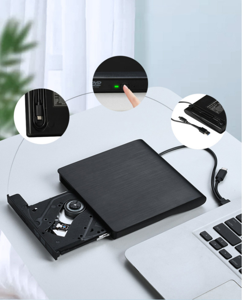 USB3.0/Type-c dual-port DVD/CD disc reading player external mobile recorder DVD/CD burner