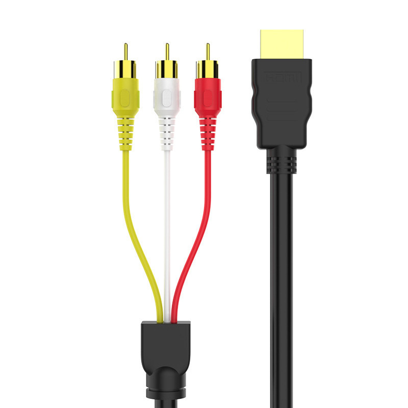 HDTV to 3RCA lotus cable HDTV to AV cable HDTV to AV adapter cable AV composite video cable 1.5 meters