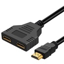 HDMI-compatible Cable Splitter HDMI 3D version 1.4 1080P 30Hz  2 Dual Port Y Splitter 1 In 2 Out Cable Adapter