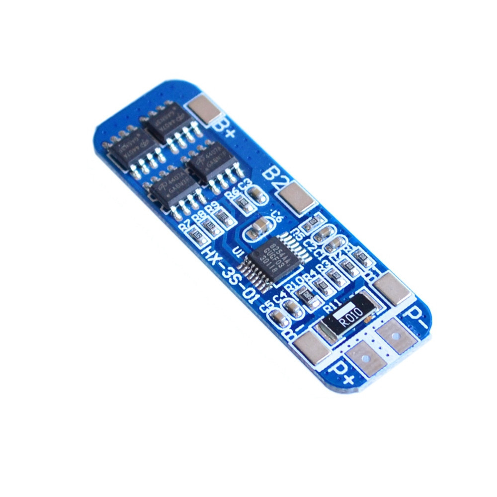 3S 10A 12V Lithium Battery Charger Protection Board Module for 3pcs 18650 Li-ion Battery Cell Charging BMS 11.1V 12.6V