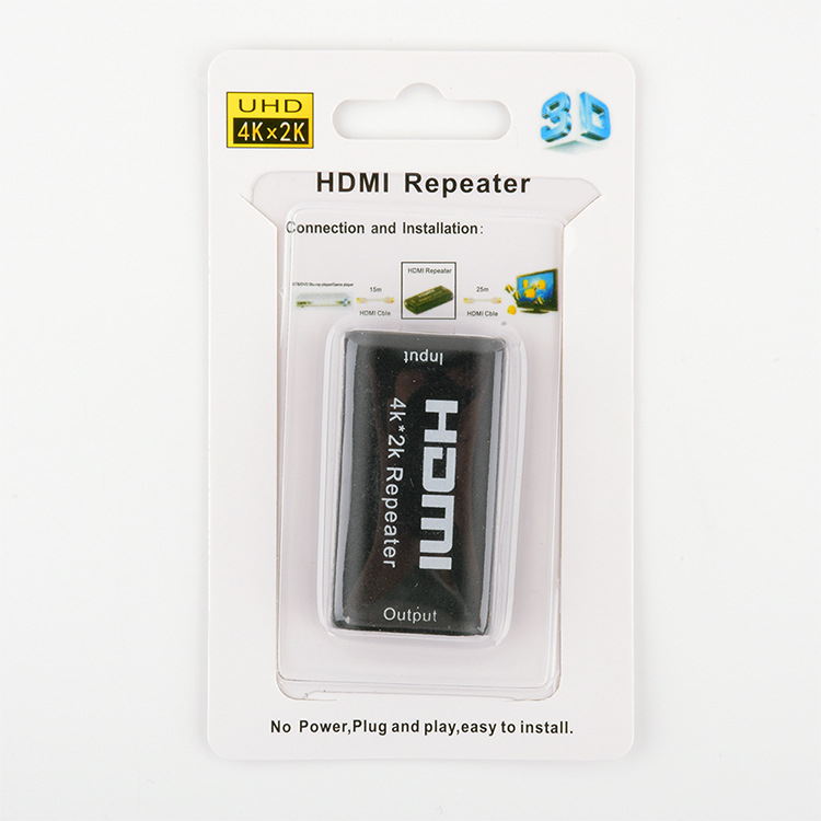 4K 2K HDMI Repeater Extender 40M 130FT FULL HD 1080P HDMI Female To Female Booster Amplifier HDMI Extender Cable Video Converter