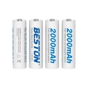 Beston 1.2v AA No. 5 rechargeable battery Ni-MH 1200mah, 2000 mAh