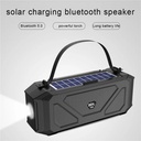 Outdoor Emergency Flashlight Solar Charging Bluetooth 5.0 Speaker Dual Hifi Stereo Wireless Soundbar Portable Loudspeaker Box