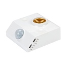 220V E27 LED Lamp Base Holder Human Body Induction Infrared Motion Sensor With Light Control Switch Bulb Socket Adapter