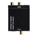 Analog to digital audio converter left and right channel analog signal to coaxial optical fiber digital signal converter