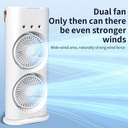 Three-hole Shaking Head Spray Fan Humidified Air Cooler USB Rechargeable Fan With Remote