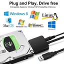 USB 3.0 To SATA Adapter Cable SATA III Hard Disk Drive Converter USB 3.0 Hard Drive Adapter for 3.5/2.5 External HDD SSD Adapter