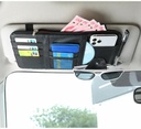 Car sun visor storage multi-function car glasses clip holder storage bag