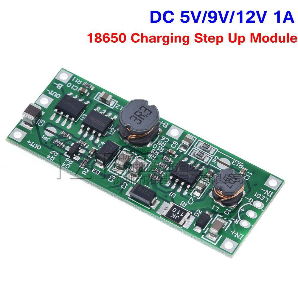 DC 5V 9V 12V Charging Step Up Booster Module for 18650 Lithium Battery UPS Voltage Converter Protection