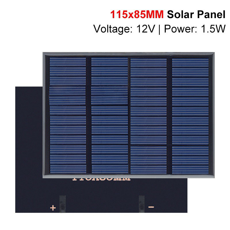 1.5W 12V Diy Monocrystalline Solar Panel Solar Charging Panel 85*115mm