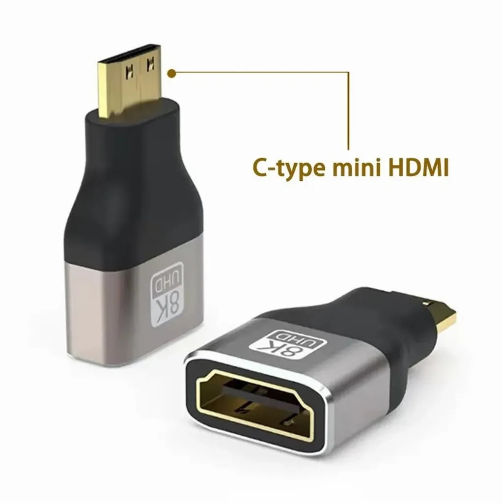 Mini/Micro HDMI To HDMI 8K 60Hz 4K 120Hz/144Hz Male To Female Converter