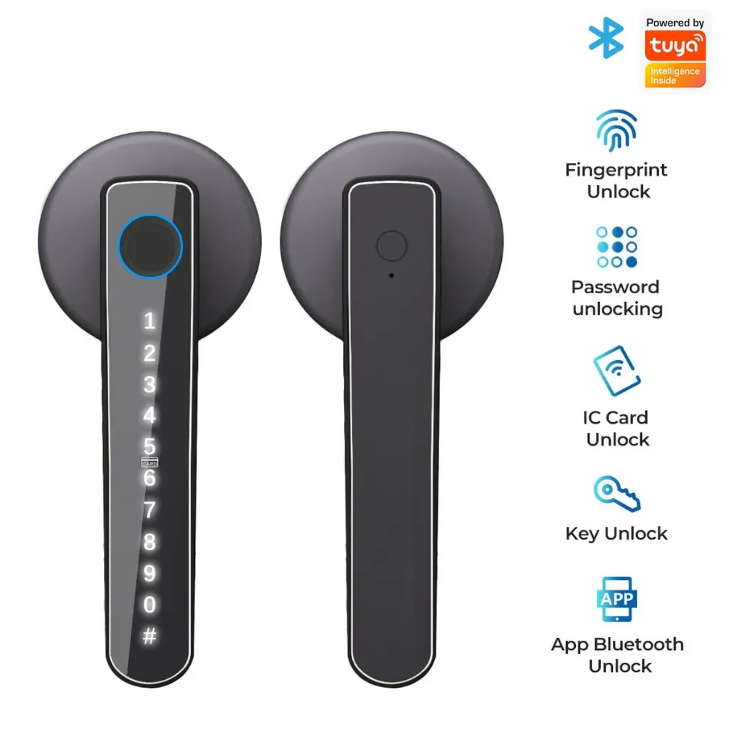 Tuya Fingerprint Door Lock Fingerprint/Password/Tuya APP/Key/Card Unlock