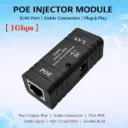 1000Mbps 12-52V Gigabit Power Over Ethernet Passive PoE Injector Splitter For IP Camera POE Adapter Module Accessories