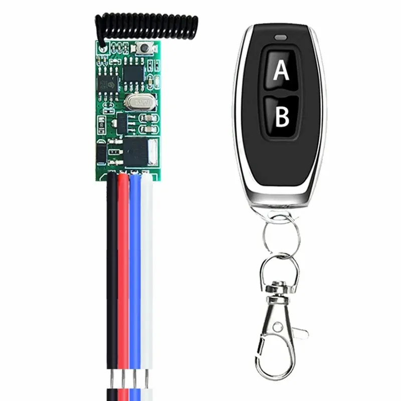 433Mhz DC 3.6-24V 2A 1CH Mini Relay Wireless RF Remote Control Switch With Remote