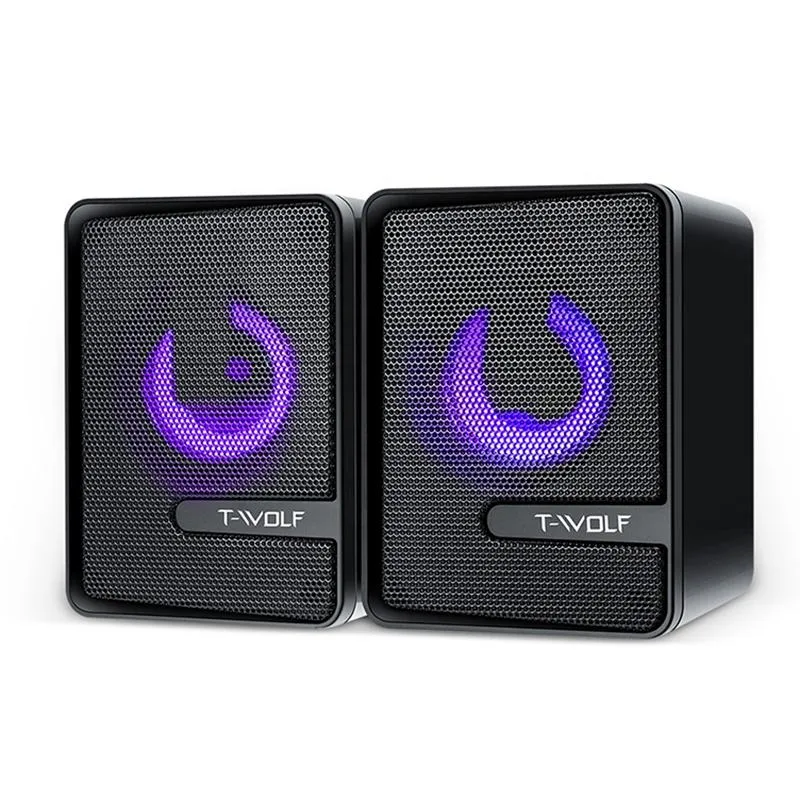 T-Wolf S3 Portable Wired RGB Gaming Speaker
