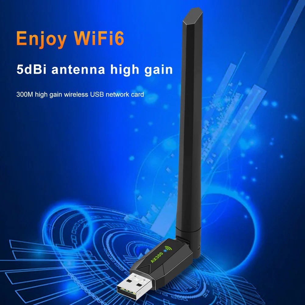 WIFI 6 WIFI Signal Receiver with High Gain Antenna 2.4G 286Mbps Wireless Adapter WPA3 Security AX286M Driver Free for Win7/10/11