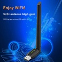 WIFI 6 WIFI Signal Receiver with High Gain Antenna 2.4G 286Mbps Wireless Adapter WPA3 Security AX286M Driver Free for Win7/10/11