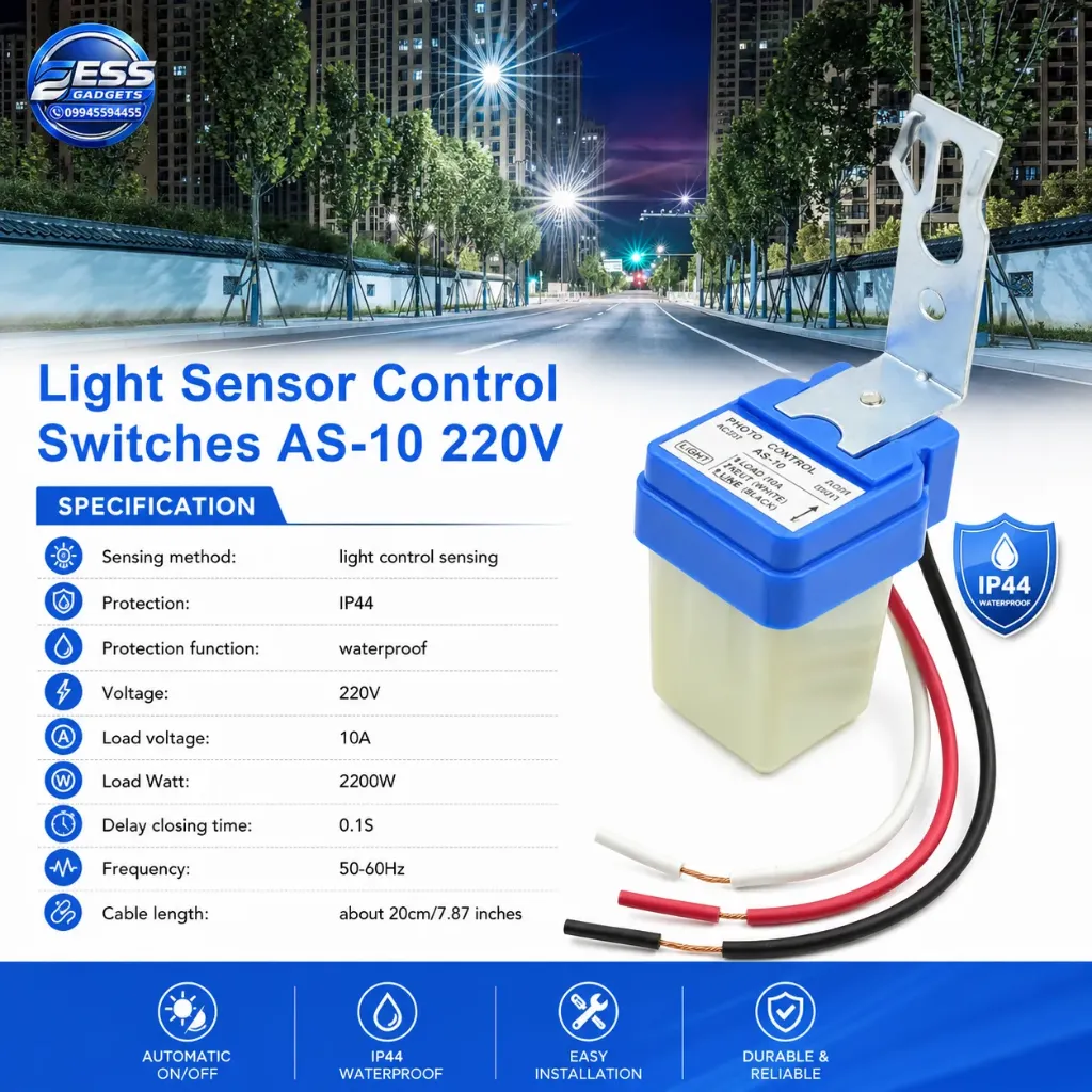 Waterproof Automatic Auto On Off Photocell Street Light Sensor Switches
