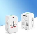 Universal Travel Adapter Type-C Multi-functional Dual USB Portable Travel Adapter