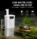 Aquarium fish tank low water level filter