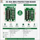 3S 40A Lithium Battery Protection Board (BMS)