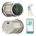 Tuya, Smart Life 4-in-1 Fingerprint Door Lock with App Control,Smart Door knob